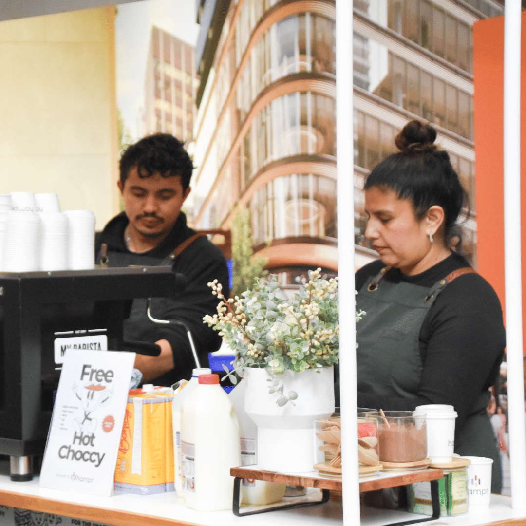 Coffee cart activation in office environment