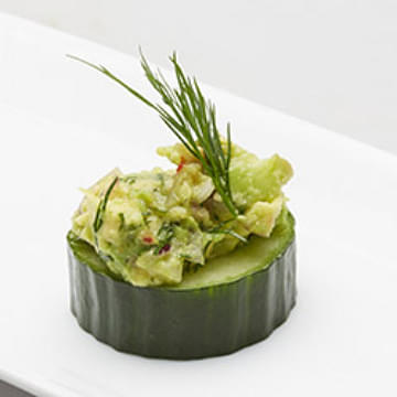 Cucumber Cup with Mashed Avocado