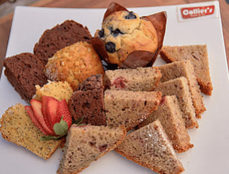 Assorted muffins and breads