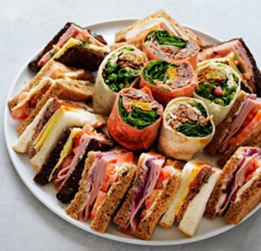 Classic sandwiches and wraps platter