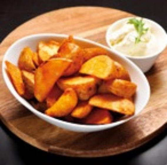 Seasoned Wedges and Sour Cream