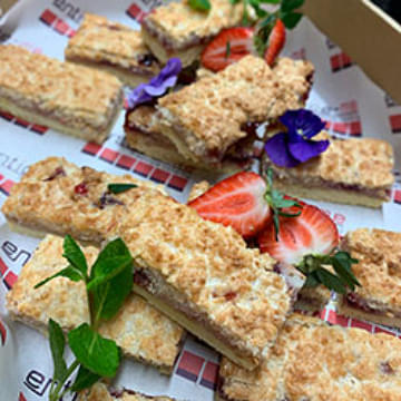 Coconut and Berry Slice