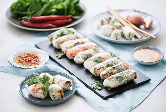 Mini rice paper rolls - serves up to 8