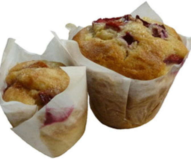 Apple and Rhubarb Muffin