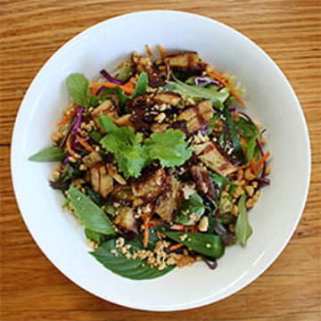 Grilled Vegan Duck Vermicelli Noodle Salad