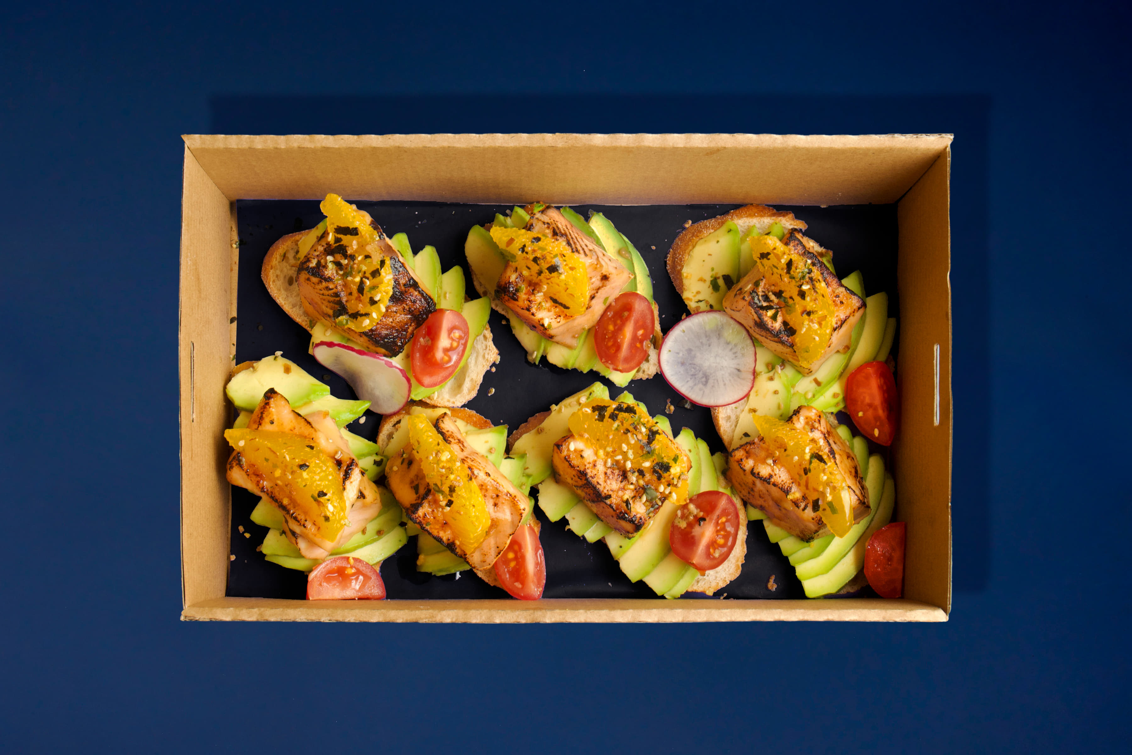 Miso Salmon Bruschetta