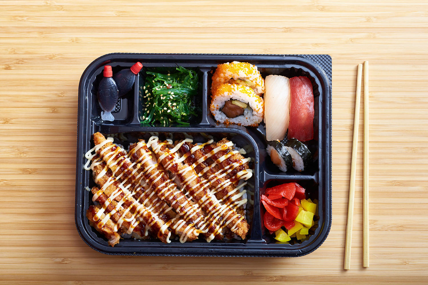 Crispy Chicken Sushi Bento