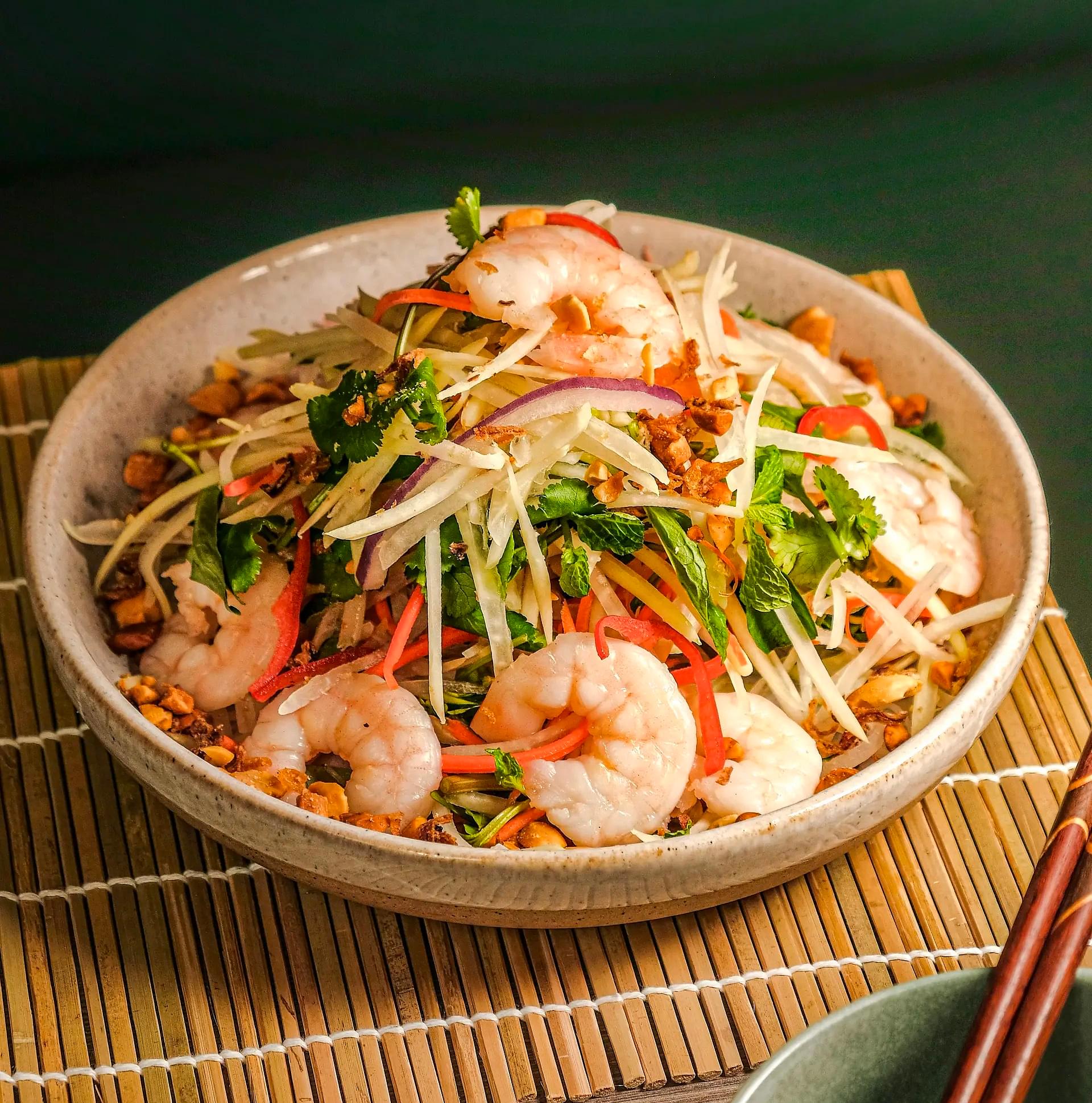 Green Papaya with Prawns 