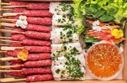 Vietnamese Grilled Pork Sausage "Nem Nướng"