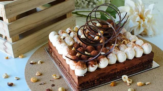 Dark Chocolate & Hazelnut Mousse Cake
