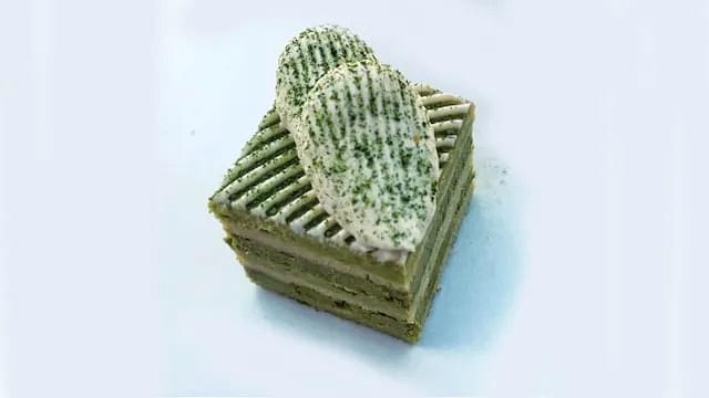 Matcha Green Tea & Yuzu Cake Slice