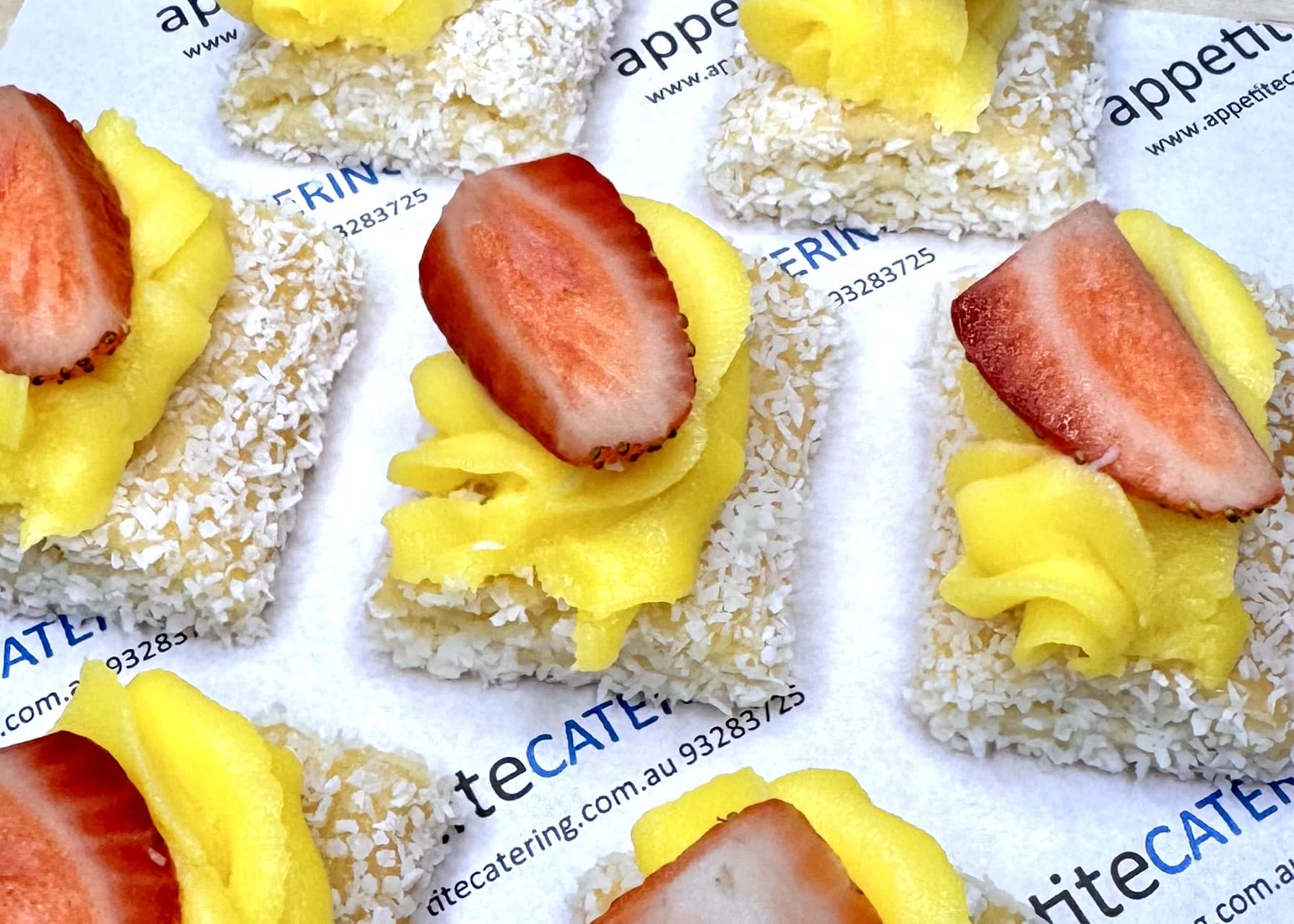 Easter Lemon & Strawberry Sponge Bites