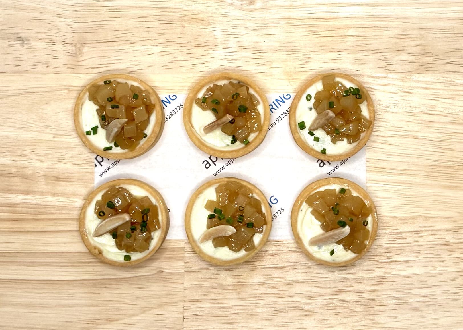ABMT Blue Cheese & Pear Mini Tarts