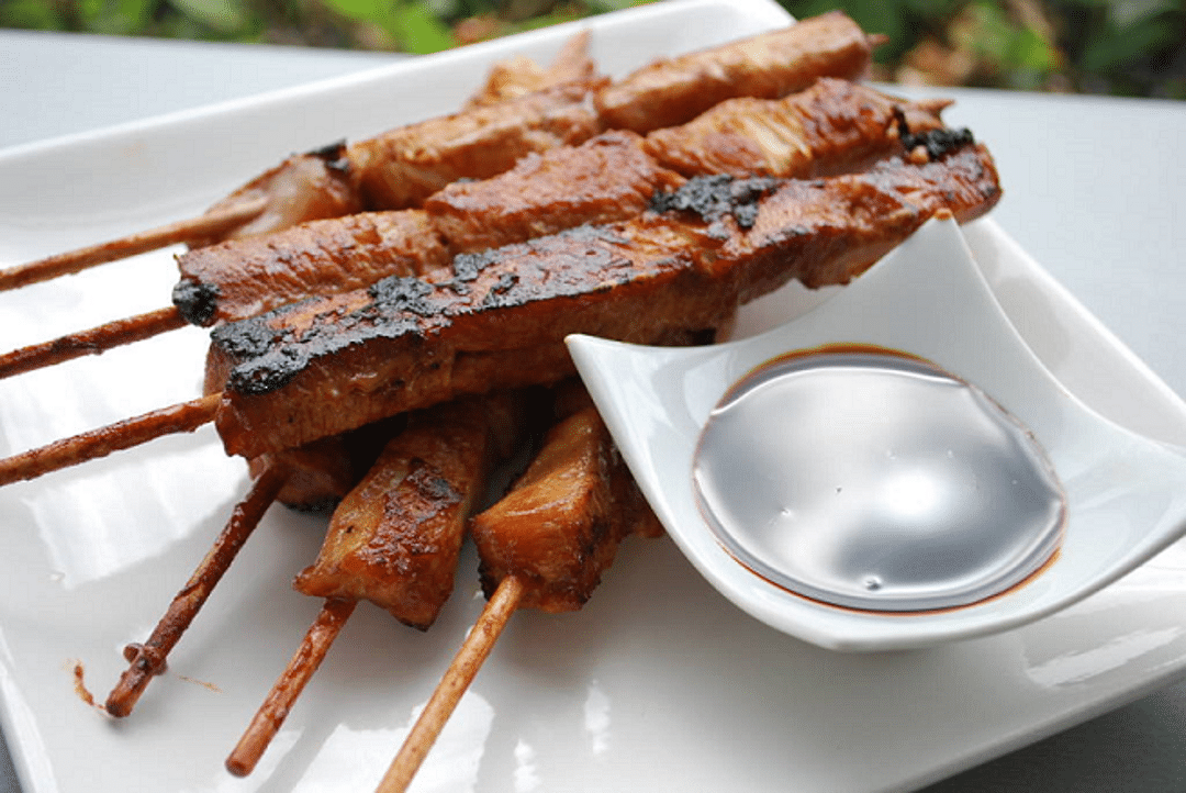 Chicken Kebabs with Sesame Mayo Dip