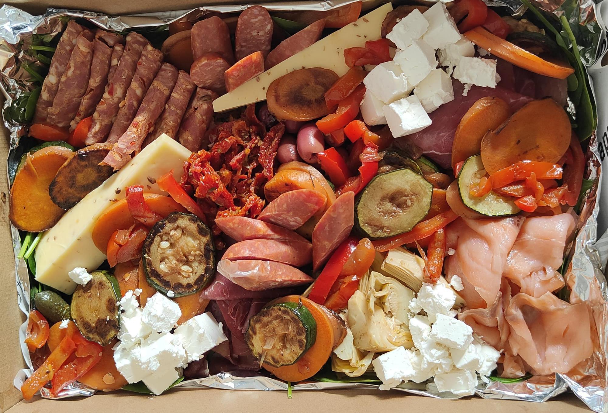 Antipasto Platter with Basil Pesto Side