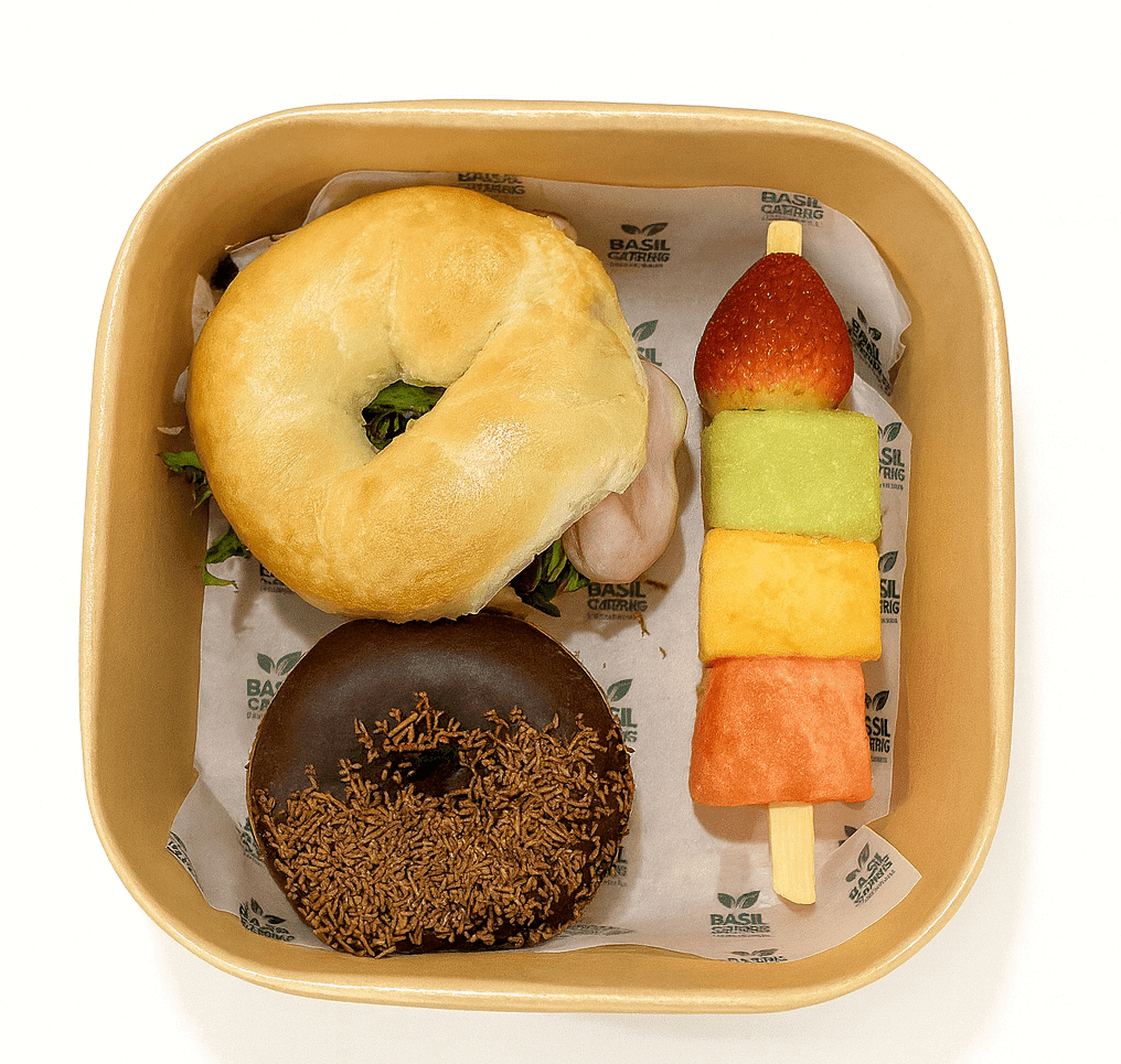 Bagel, Donut & Fruit Skewers Box