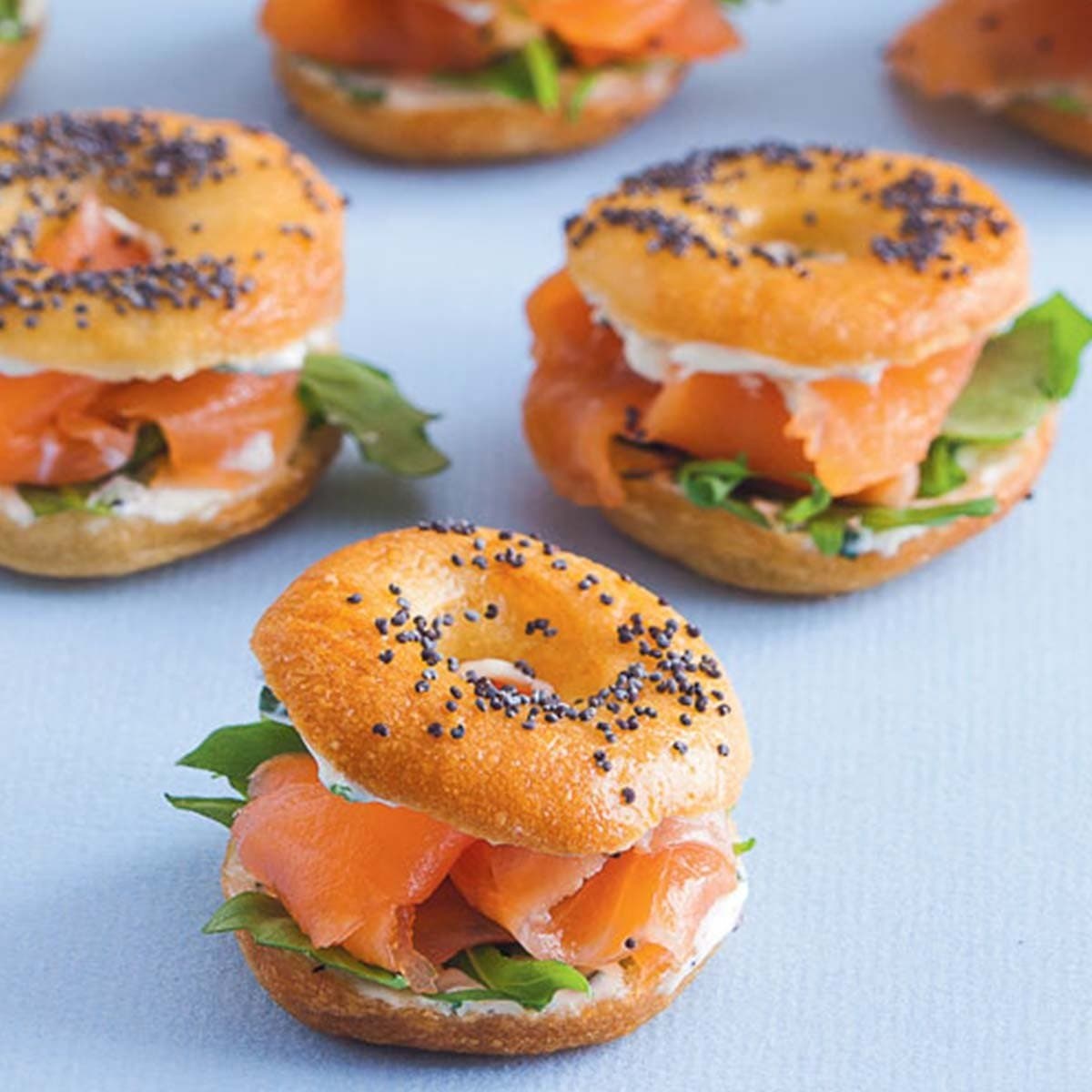 Mini Salmon Bagels