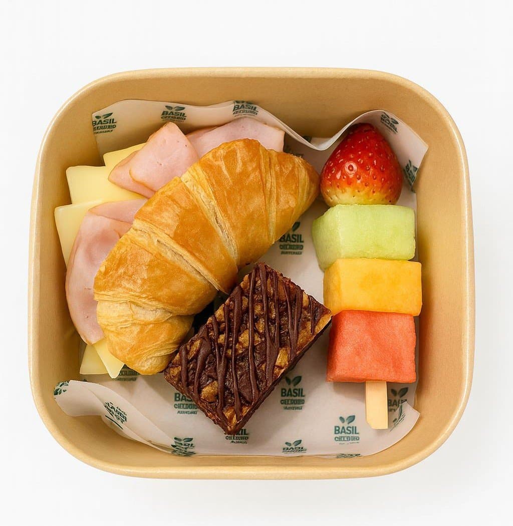 Croissant, Brownie & Fruit Skewers Box