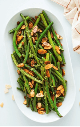 Garlic Butter Green Beans & Almonds