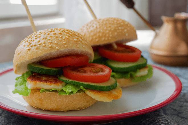 Haloumi & Hommus Breakfast Slider