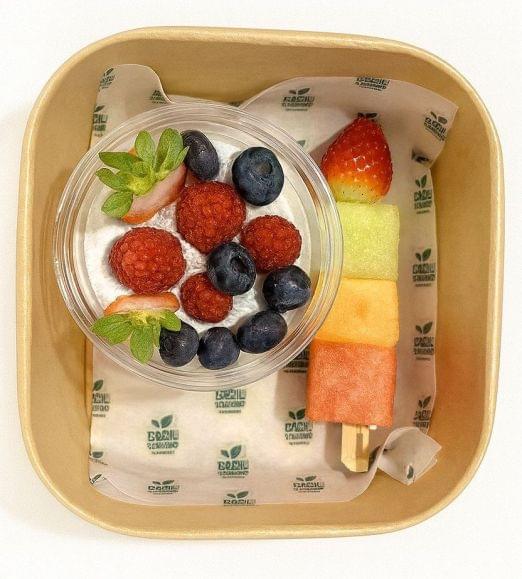 Chia Pudding & Fruit Skewers Box