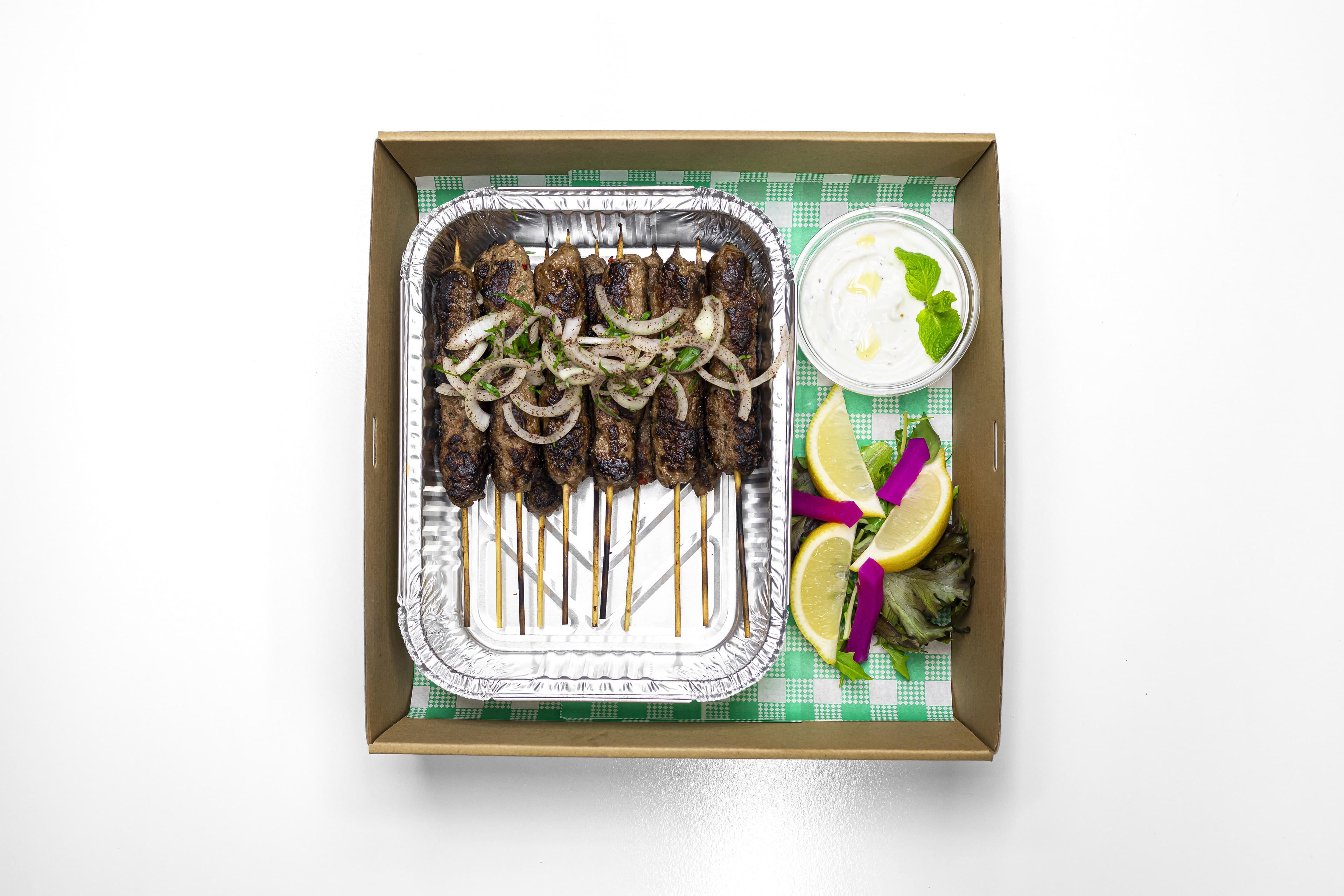 Lamb Kafta Skewers Platter