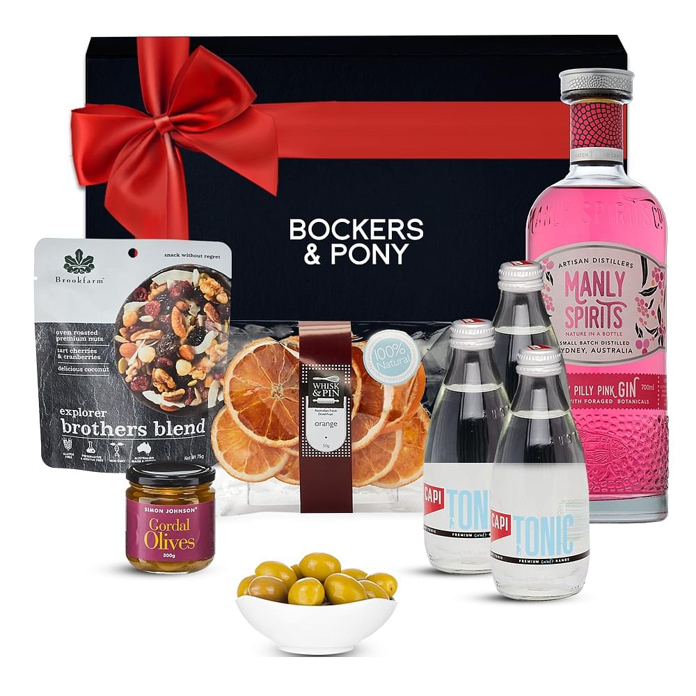 Gin Lovers Gift Hamper And Manly Spirits Lilly Pilly Pink Gin