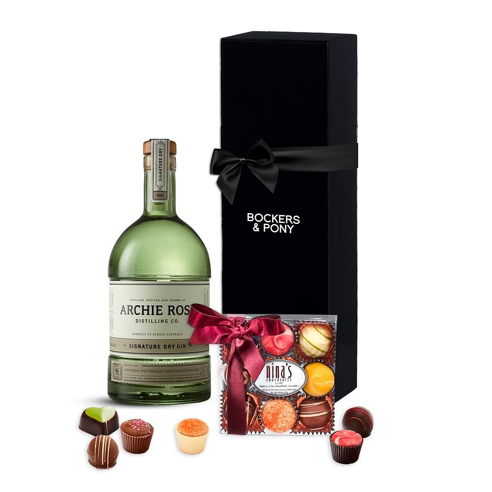 Archie Rose Signature Dry Gin + Nina'S Belgian Chocolates