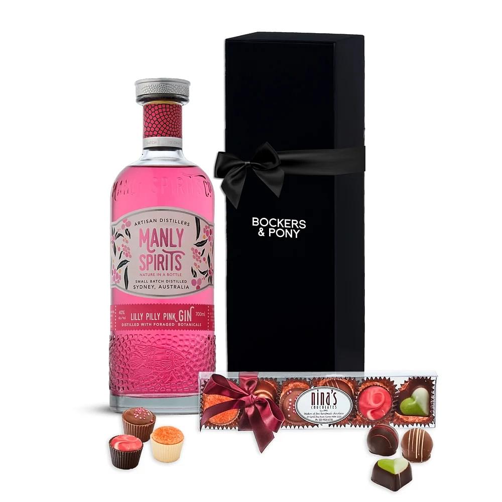 Manly Spirits Lilly Pilly Pink Gin + Nina'S Belgian Chocolates (Small)