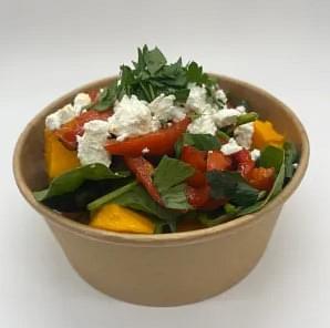 Roasted Pumpkin, Baby Spinach, Fetta and Capsicum