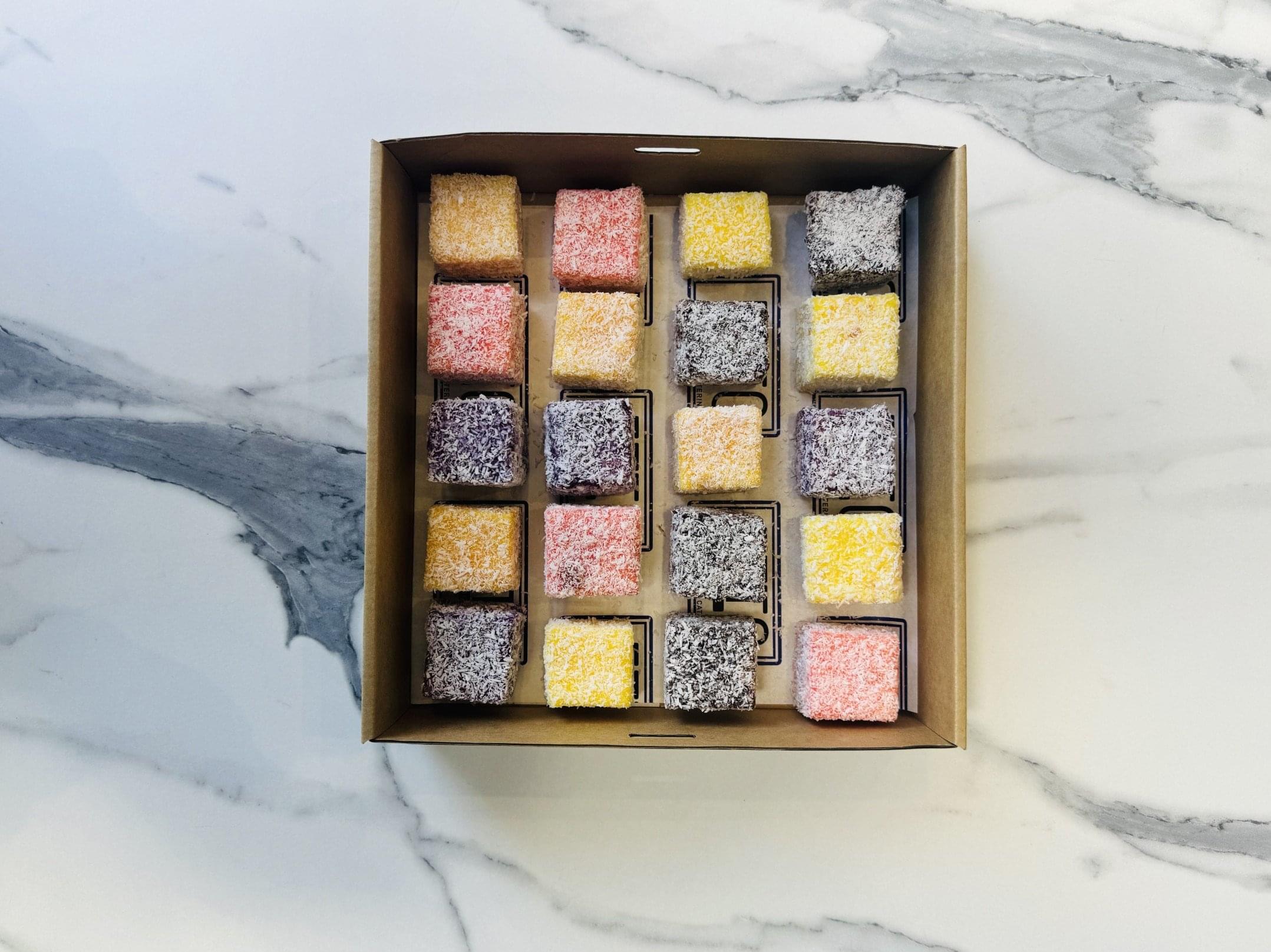 Rainbow Lamingtons Box