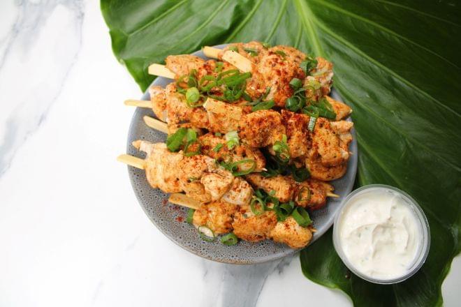 Mini Chicken Skewers Marinated in Peri Peri