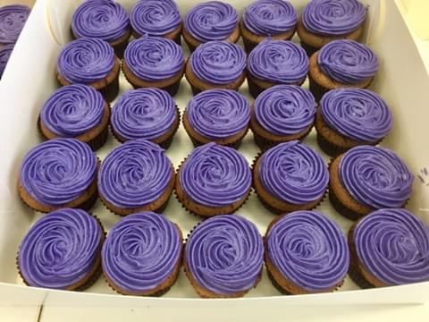 Purple Iced Cupcakes - Gluten Free