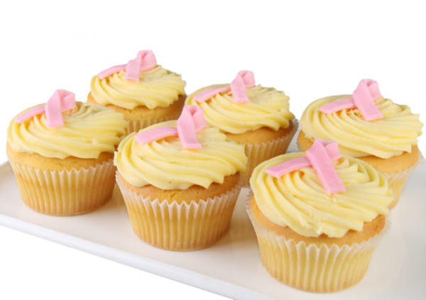 Pink Ribbon Day Cupcakes - 7cm