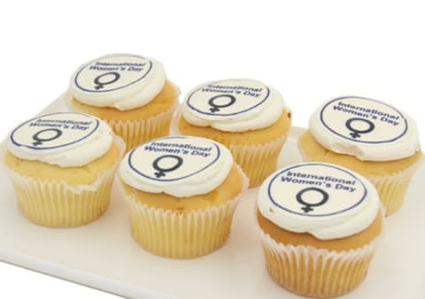 Women's Day Cupcakes - Gluten Free - Logo on Each