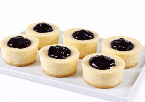 Blueberry Baby Baked Cheesecakes