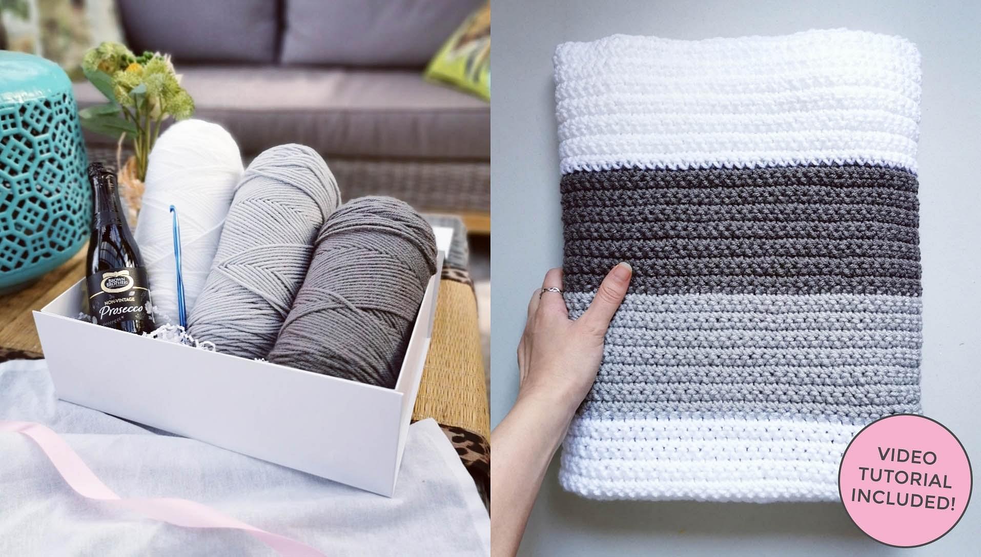 Crochet Blanket - Craft Gift Box + Video Tutorial
