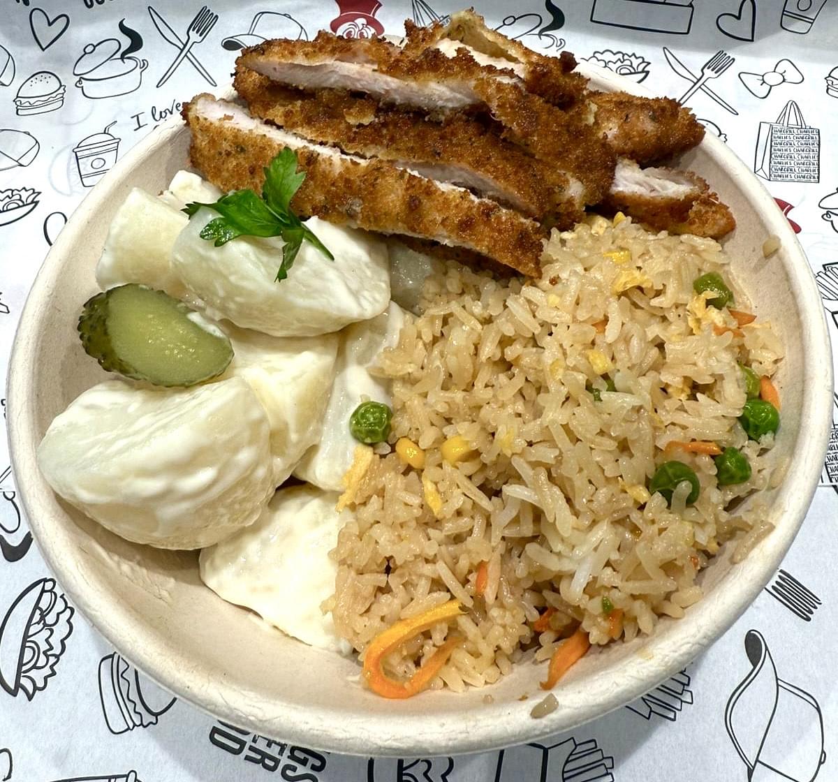 Chicken Schnitzel Salad Bowl