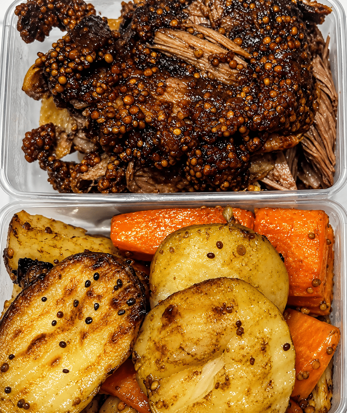 Lemon Rosemary Lamb Shoulder with Honey Mustard Vegetables