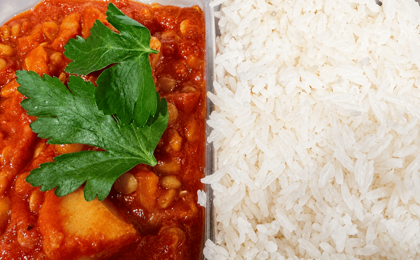 Lentil Curry with White Rice