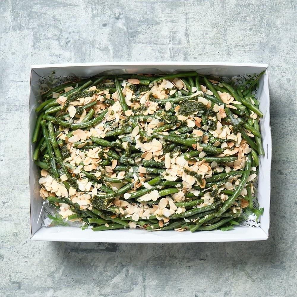 Thanksgiving - Green Beans with Almond Flakes + Garlic Butter