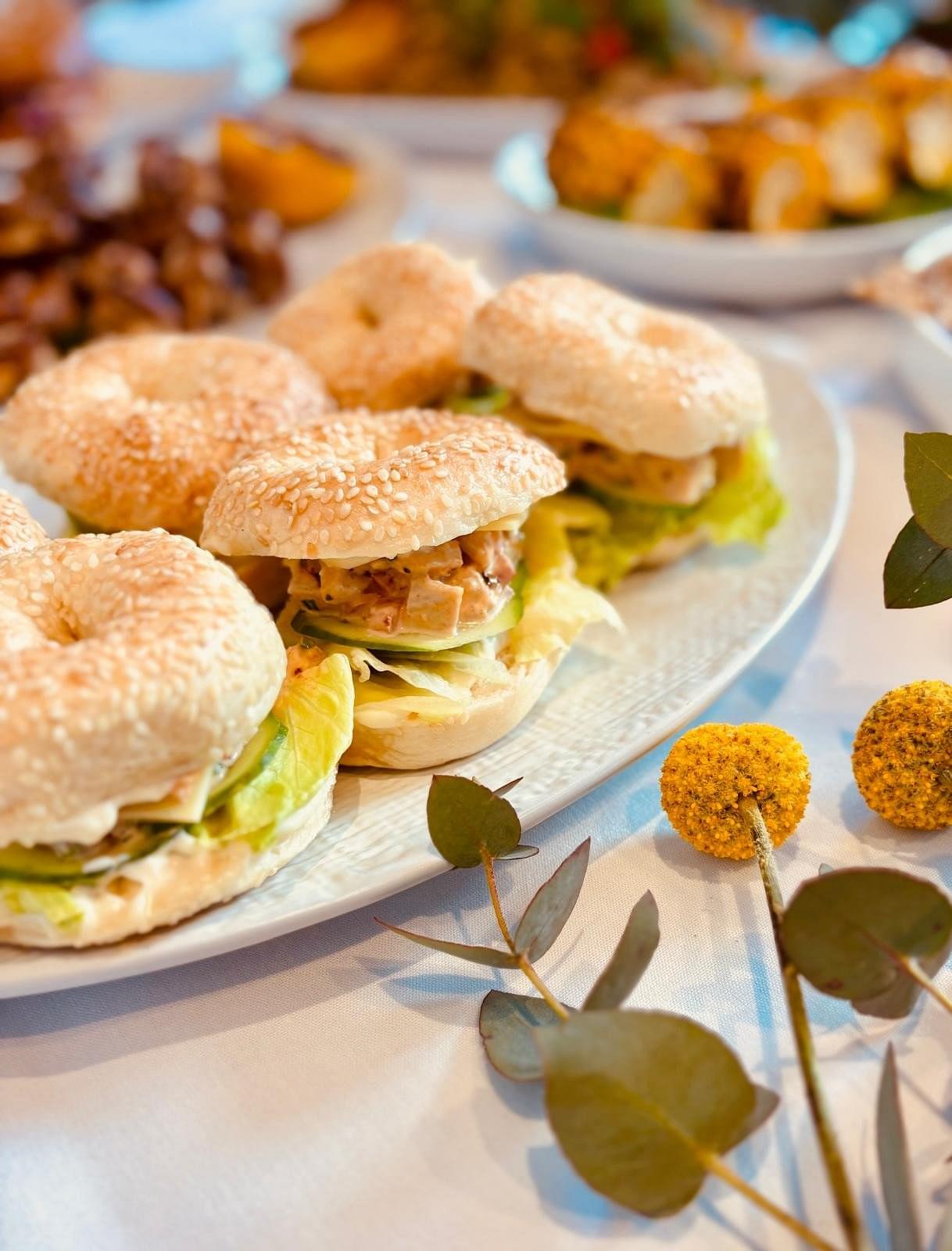 Naidoc Lemon Myrtle Chicken Cocktail Bagel