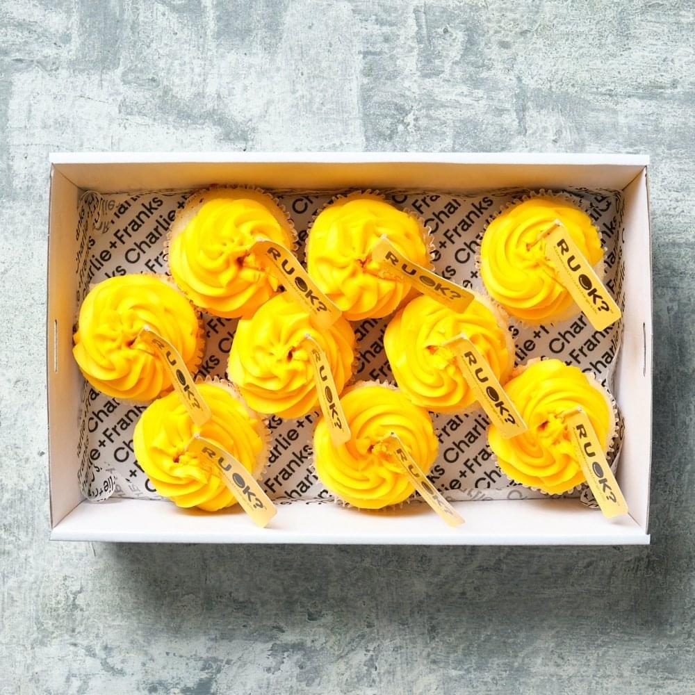 RU OK Day - Yellow High Tea Cupcakes