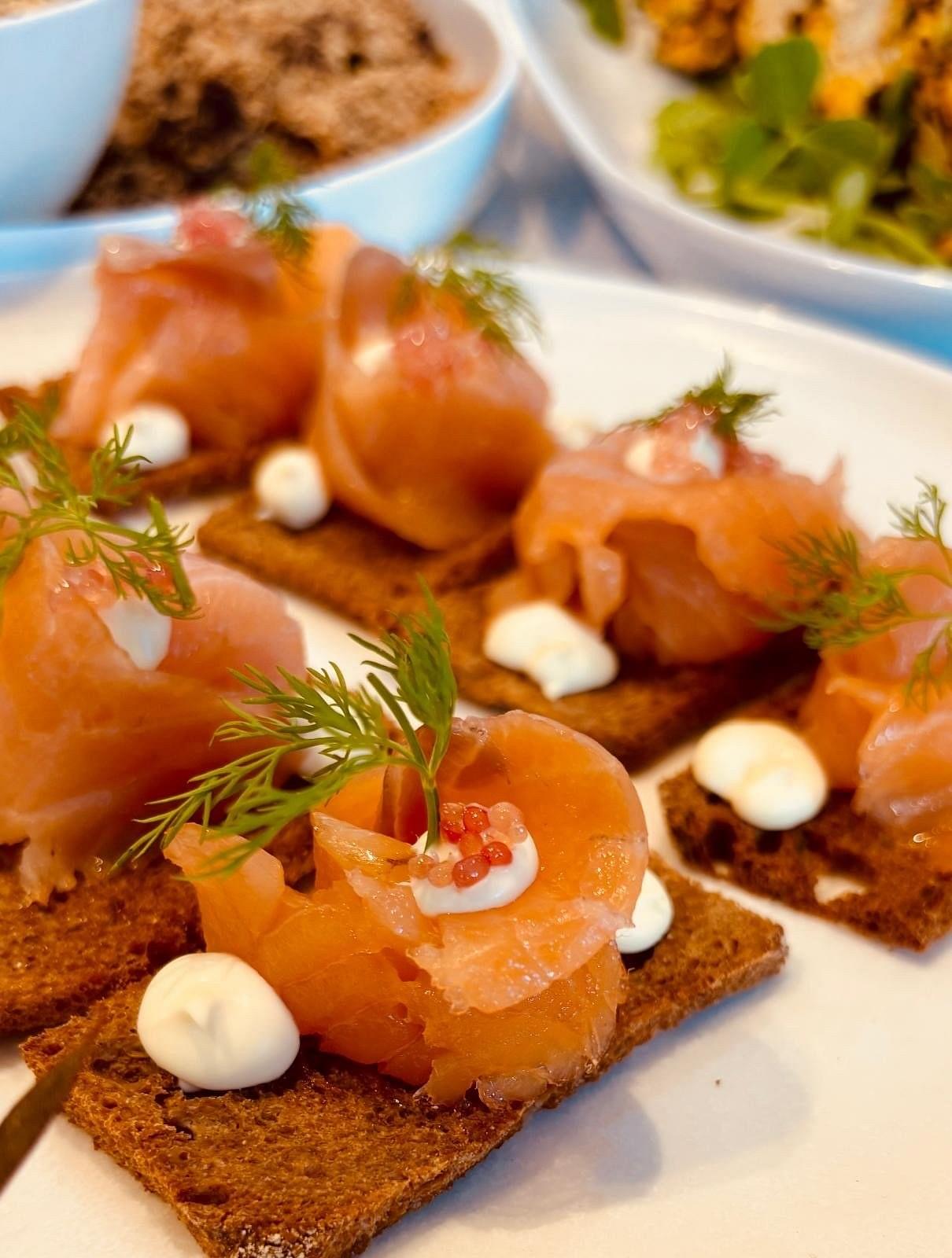 Naidoc Smoked Salmon on Rye Crisps