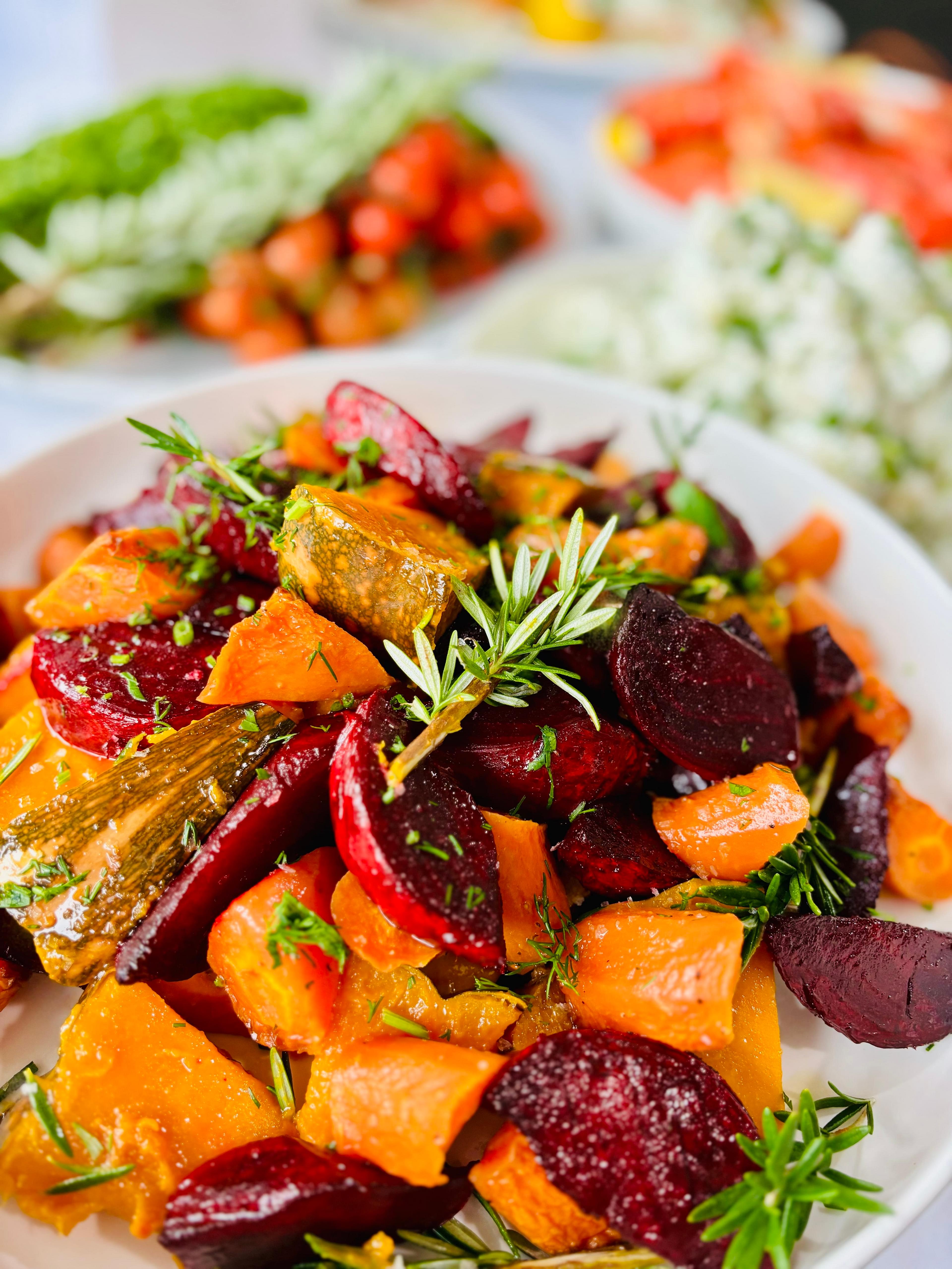 Xmas Roasted Beetroot & Pumpkin Salad