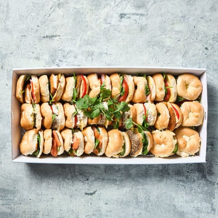 Individual Cocktail Bagel - Savoury Filled - AM/PM Tea for 1