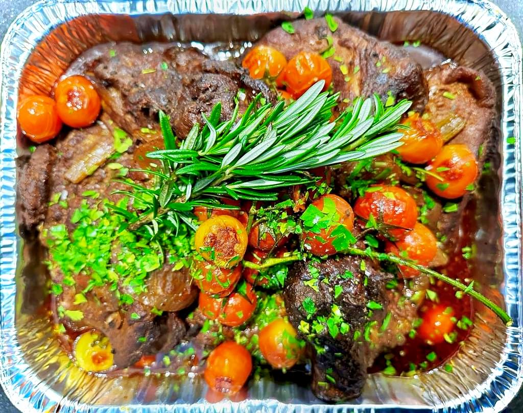 Slow Cooked Lamb with Homemade Tomato Sugo & Red Wine Sauce