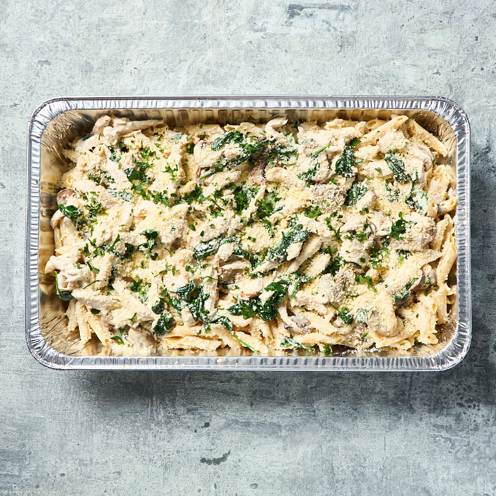 Creamy Chicken, Mushroom & Spinach Penne