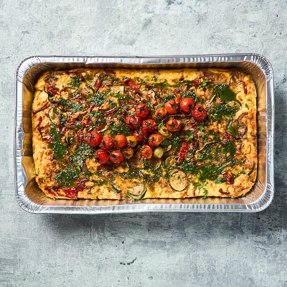 Zucchini & Parmesan Frittata + Vine Truss Tomatoes