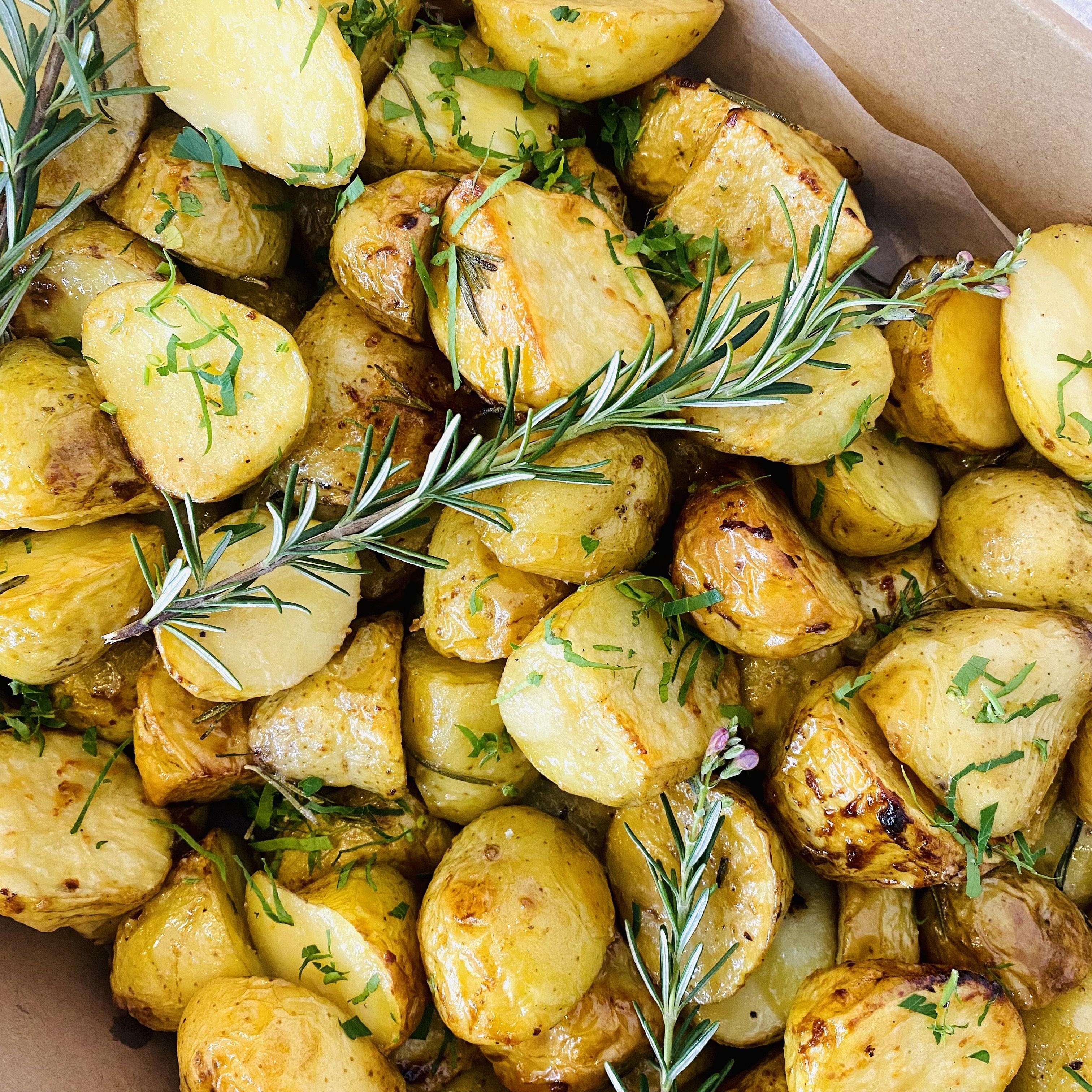 Roast Potatoes with Rosemary, Garlic, Sea Salt